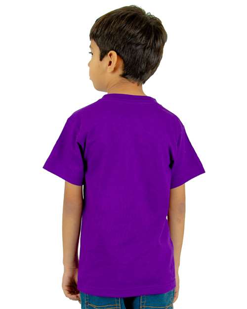Youth V-Neck T-Shirt - Purple Back