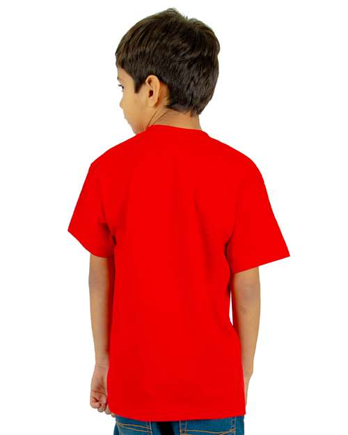Youth V-Neck T-Shirt - Red Back
