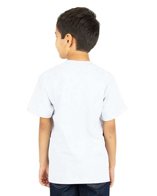 Youth V-Neck T-Shirt - White Back