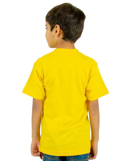 Youth V-Neck T-Shirt - Yellow Back