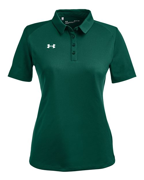 Women's Tech™ Polo - Forest Green/ White Front