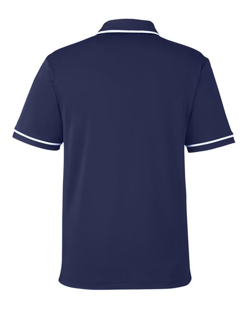 Men's Tipped Teams Performance Polo - Midnight Navy/ White Back