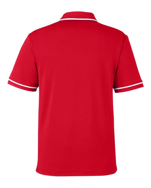 Men's Tipped Teams Performance Polo - Red/ White Back