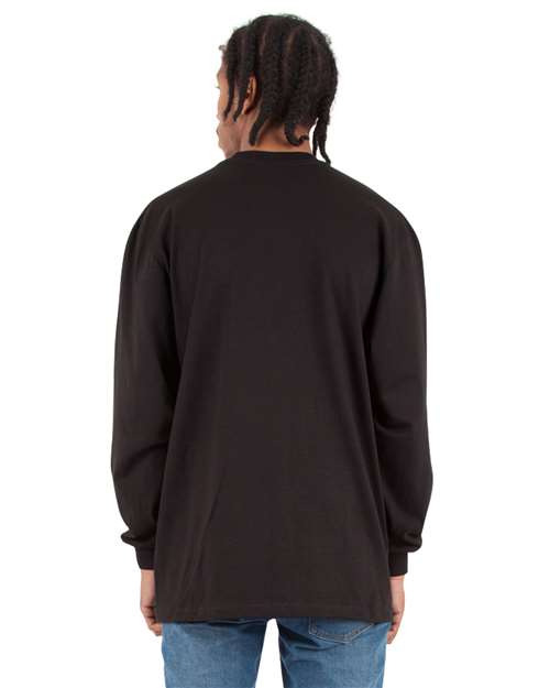 Unisex Tall Max Heavyweight Long Sleeve T-Shirt - Black Back