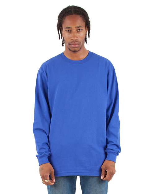 Unisex Tall Max Heavyweight Long Sleeve T-Shirt - Royal Front
