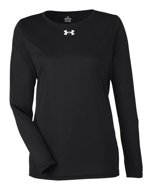 Women's Team Tech™ Long Sleeve T-Shirt - Black/ White Front
