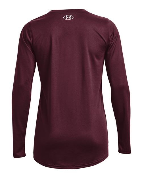 Women's Team Tech™ Long Sleeve T-Shirt - Maroon/ White Back