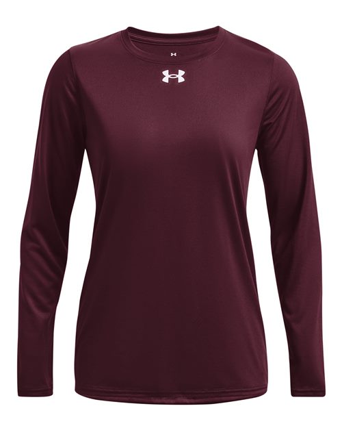 Women's Team Tech™ Long Sleeve T-Shirt - Maroon/ White Front