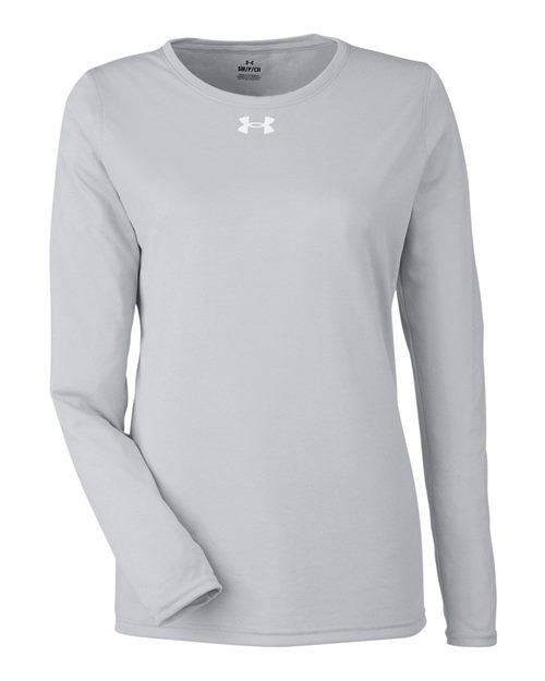 Women's Team Tech™ Long Sleeve T-Shirt - Mod Grey Light Heather/ White Front
