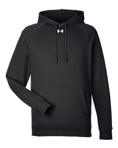 Men's Rival Fleece Hooded Sweatshirt - Black/ White Front