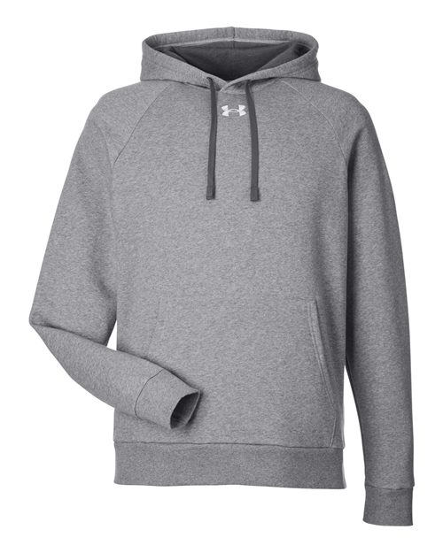 Men's Rival Fleece Hooded Sweatshirt - CS Grey Light Heather/ White Front