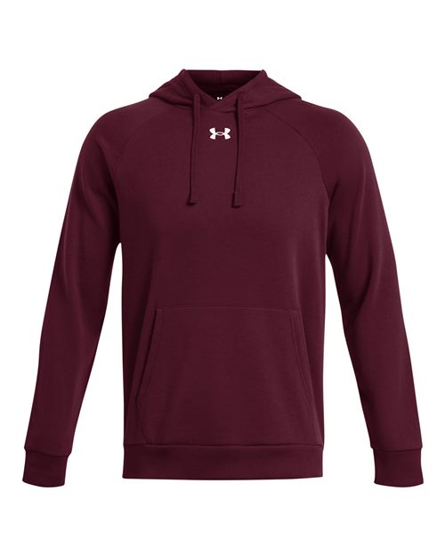 Men's Rival Fleece Hooded Sweatshirt - Maroon/ White Front