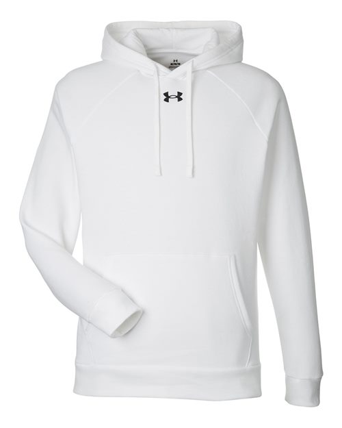 Men's Rival Fleece Hooded Sweatshirt - White/ Black Front
