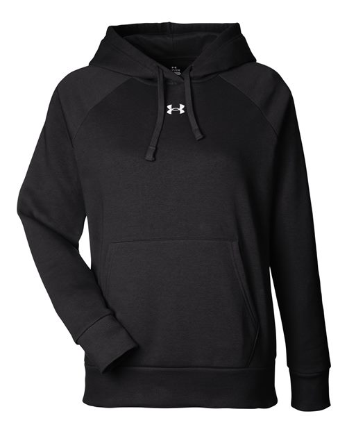 Women's Rival Fleece Hooded Sweatshirt - Black/ White Front