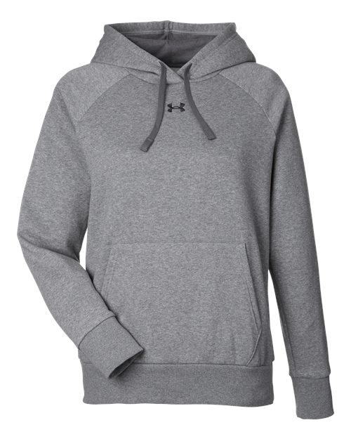 Women's Rival Fleece Hooded Sweatshirt - Castlerock Grey Light Heather/ Black Front