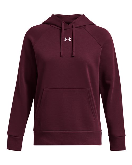 Women's Rival Fleece Hooded Sweatshirt - Maroon/ White Front