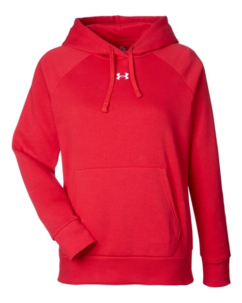 Women's Rival Fleece Hooded Sweatshirt - Red/ White Front