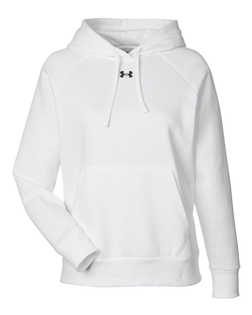 Women's Rival Fleece Hooded Sweatshirt - White/ Black Front