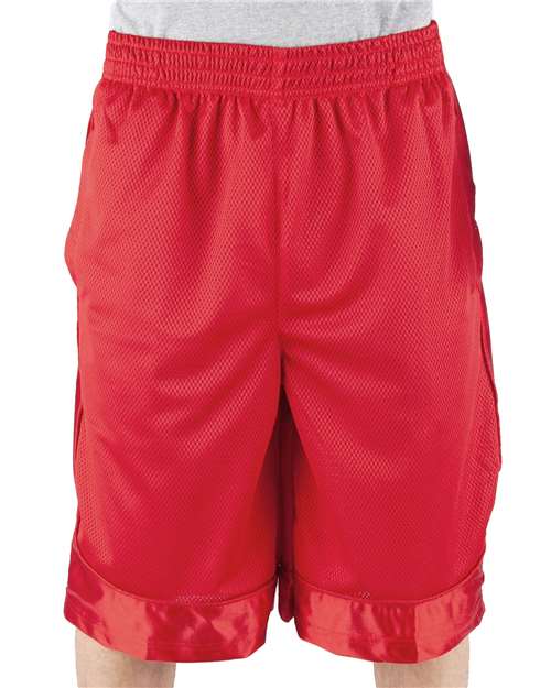 Unisex Mesh Shorts - Red Front