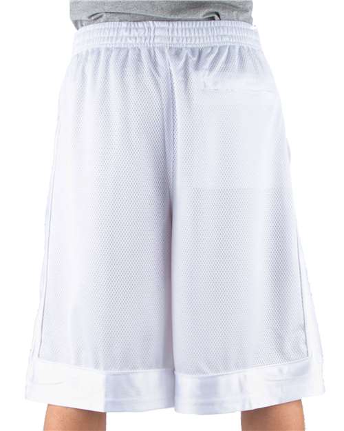 Unisex Mesh Shorts - White Back