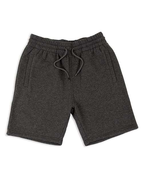 Unisex Fleece Jogger Shorts - Charcoal Grey Front