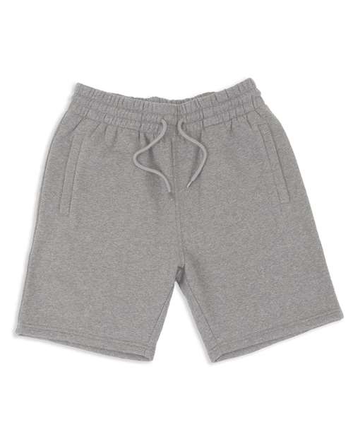 Unisex Fleece Jogger Shorts - Heather Grey Front