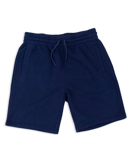 Unisex Fleece Jogger Shorts - Navy Front