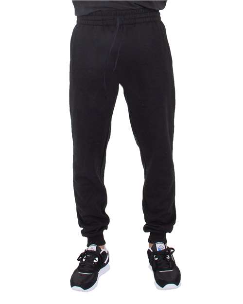 Unisex Fleece Joggers - Black Front