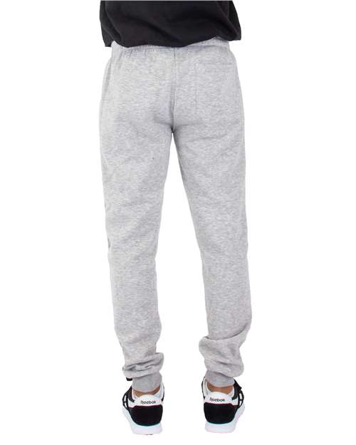 Unisex Fleece Joggers - Heather Grey Back