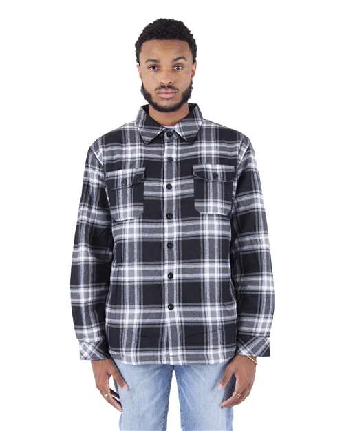 Unisex Plaid Jacket - Black Front