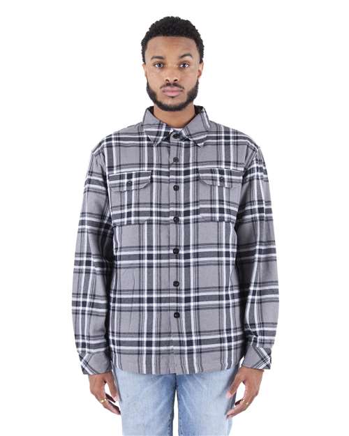 Unisex Plaid Jacket - Dark Grey Front