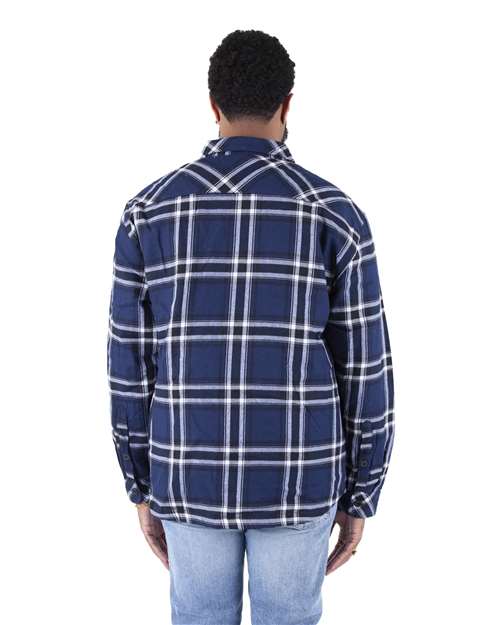 Unisex Plaid Jacket - Navy Back