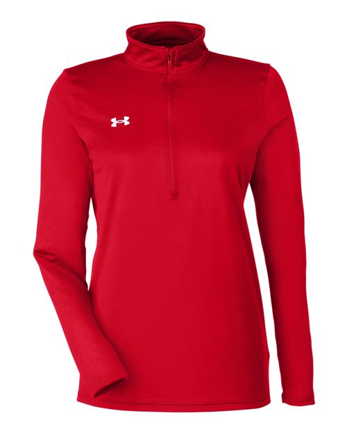 Women's Team Tech™ Half-Zip Pullover - Red/ White Front