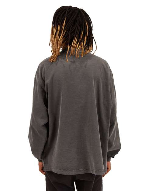 Unisex Max Heavyweight Garment-Dyed Long Sleeve T-Shirt - Shadow Back