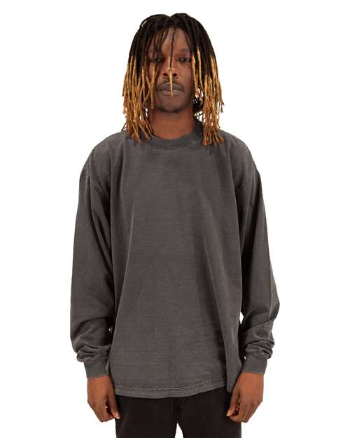 Unisex Max Heavyweight Garment-Dyed Long Sleeve T-Shirt - Shadow Front