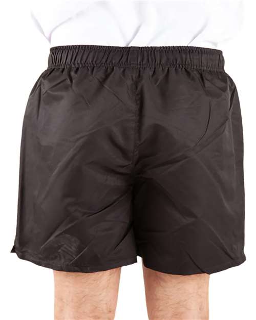 Unisex Poly Running Shorts - Black Back
