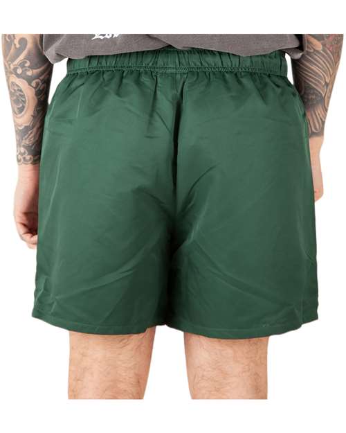 Unisex Poly Running Shorts - Moss Back