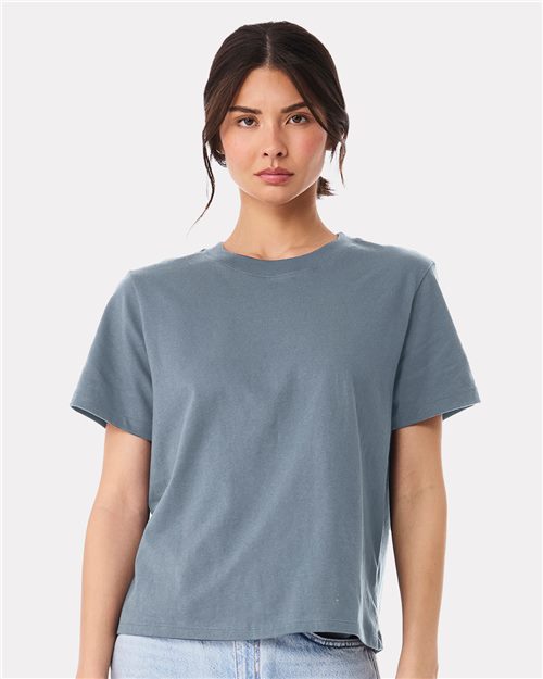 Women's 6 oz. Heavyweight Tee - Carolina Blue Front