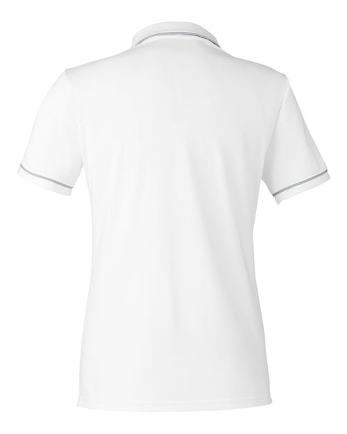 Women's Tipped Teams Performance Polo - White/ Mod Grey Back