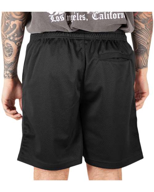 Unisex Mesh PE Shorts - Black Back