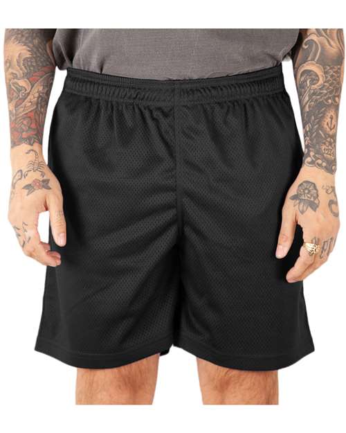 Unisex Mesh PE Shorts - Black Front