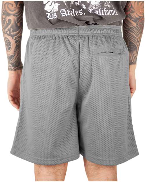 Unisex Mesh PE Shorts - Dark Grey Back