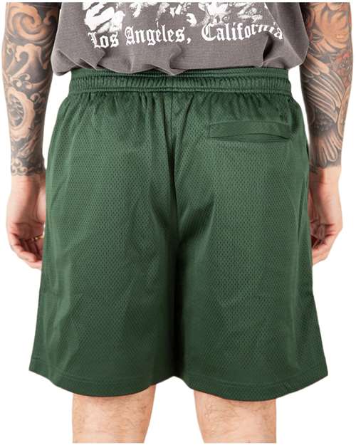 Unisex Mesh PE Shorts - Moss Back