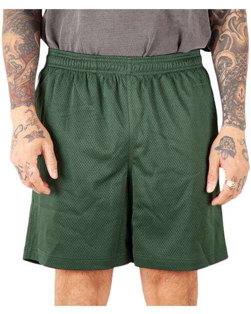 Unisex Mesh PE Shorts - Moss Front