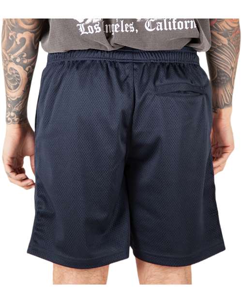 Unisex Mesh PE Shorts - Navy Back