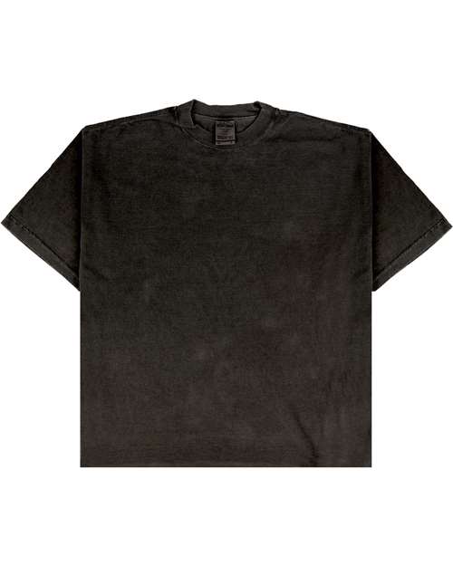 Unisex Max Heavyweight Garment-Dyed Drop Shoulder T-Shirt - Black Front