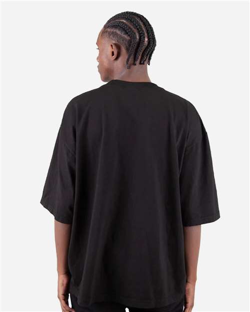 Unisex Max Heavyweight Garment-Dyed Drop Shoulder T-Shirt - Black Back