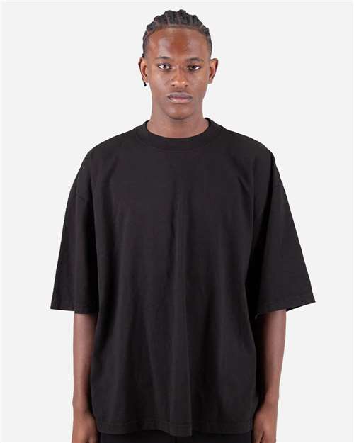 Shaka Wear Unisex Max Heavyweight Garment-Dyed Drop Shoulder Tee - Model Front