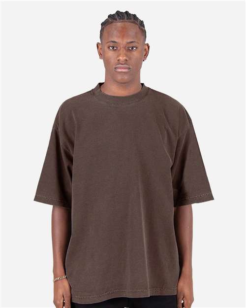 Unisex Max Heavyweight Garment-Dyed Drop Shoulder T-Shirt - Mocha Front