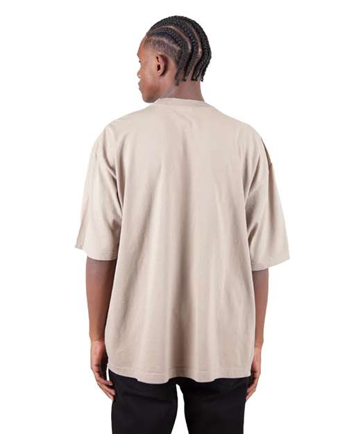 Unisex Max Heavyweight Garment-Dyed Drop Shoulder T-Shirt - Oatmeal Back